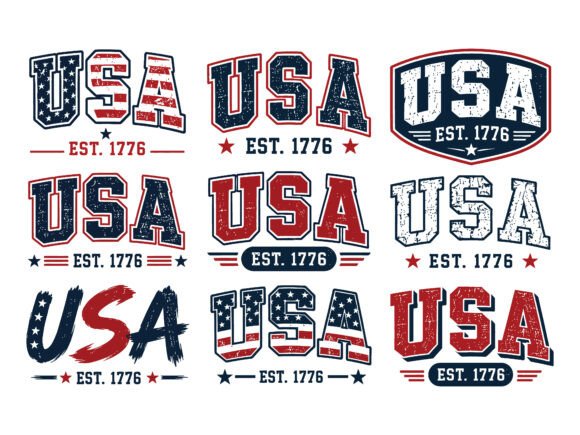 Download USA Est 1776 Logo Bundle - Usa Collection