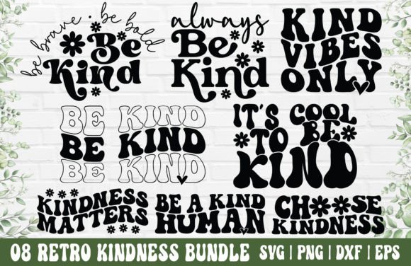 Download Retro Kindness SVG Bundle - Kindness PNG - Kindness Collection