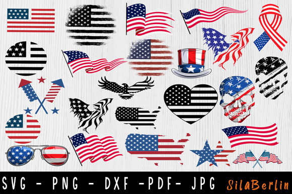 Download USA Flag SVG Bundle, American Flag SVG - Usa Collection