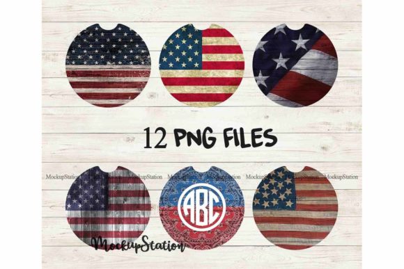 Download USA Flag Car Coaster Sublimation Bundle - Usa Collection